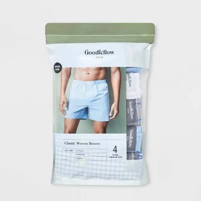 Men's 4+1 Bonus Pack Woven Boxer - Goodfellow & Co™ Colors May Vary 3 Men's 4+1 Bonus Pack Woven Boxer - Goodfellow & Co™ Colors May Vary