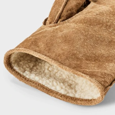 Men's Faux Shearling Suede Gloves - Goodfellow & Co™ Tan 4 Men's Faux Shearling Suede Gloves - Goodfellow & Co™ Tan - Image 2
