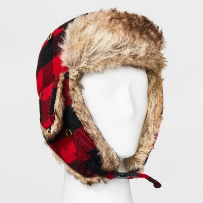 Men's Faux Fur Trapper Hat - Goodfellow & Co™ Red 5 Men's Faux Fur Trapper Hat - Goodfellow & Co™ Red - Image 3