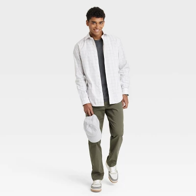 Men's Standard Fit Long Sleeve Checked Collared Button-Down Shirt - Goodfellow & Co™ 4 Men's Standard Fit Long Sleeve Checked Collared Button-Down Shirt - Goodfellow & Co™ - Image 2