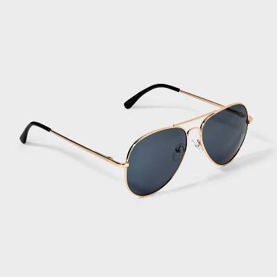 Men's Aviator Metal Sunglasses - Goodfellow & Co™ Gold 3 Men's Aviator Metal Sunglasses - Goodfellow & Co™ Gold