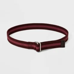 Men's Striped Stretch Belt - Goodfellow & Co™ Red