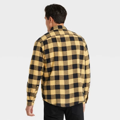 Men's Standard Fit Long Sleeve Checked Button-Down Shirt - Goodfellow & Co™ 3 Men's Standard Fit Long Sleeve Checked Button-Down Shirt - Goodfellow & Co™