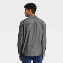 Men's Button-Down Shirt - Goodfellow & Co™ Black Wash