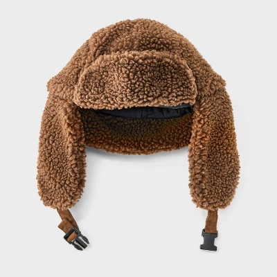 Men's Polyester All Over Faux Shearling Trapper Hat - Goodfellow & Co™ Brown 4 Men's Polyester All Over Faux Shearling Trapper Hat - Goodfellow & Co™ Brown - Image 2