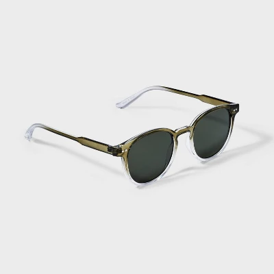 Men's Plastic Round Sunglasses - Goodfellow & Co™ Sage : Maximum UV Protection, Impact-Resistant, Recycled Material 3 Men's Plastic Round Sunglasses - Goodfellow & Co™ Sage : Maximum UV Protection, Impact-Resistant, Recycled Material