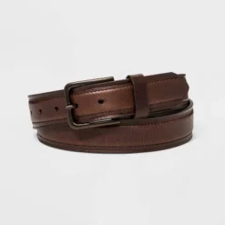 Men's Leather Strap With Heat Crease & Edge Stitch Belt - Goodfellow & Co™ Brown 11 Men's Leather Strap With Heat Crease & Edge Stitch Belt - Goodfellow & Co™ Brown -Men Fashion GUEST 31e959ae e104 4e51 a296 1706c18a8112