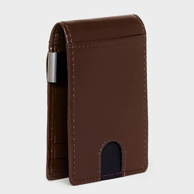 Men's RFID Bifold Wallet With Money Clip - Goodfellow & Co™ Brown 4 Men's RFID Bifold Wallet With Money Clip - Goodfellow & Co™ Brown - Image 2