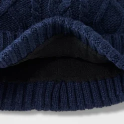 Men's Cable Lined Beanie - Goodfellow & Co™ Navy Blue -Men Fashion GUEST 3dc75e27 6653 490c aa71 271f9481f079