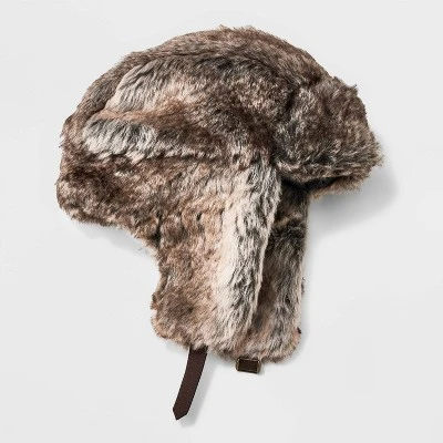 Men's All Over Faux Fur Acrylic Trapper Hat - Goodfellow & Co™ Brown 4 Men's All Over Faux Fur Acrylic Trapper Hat - Goodfellow & Co™ Brown - Image 2