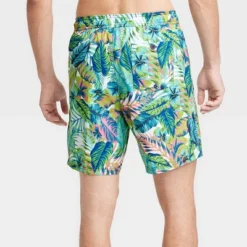 Men's 7" Leafy Tropical Print Swim Shorts - Goodfellow & Co™