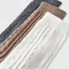 Men's Striped Fisherman Cable Knit Crew Socks 3pk - Goodfellow & Co™ Gray/White 6-12 -Men Fashion GUEST 4b370db5 3e7e 4a57 b6b2 395f944eaa13