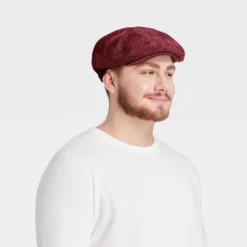 Men's Corduory Ivy Beret - Goodfellow & Co™ Dark Red