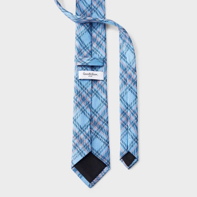 Men's Plaid Neck Tie - Goodfellow & Co™ Blue 3 Men's Plaid Neck Tie - Goodfellow & Co™ Blue