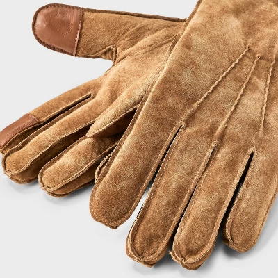 Men's Faux Shearling Suede Gloves - Goodfellow & Co™ Tan 3 Men's Faux Shearling Suede Gloves - Goodfellow & Co™ Tan