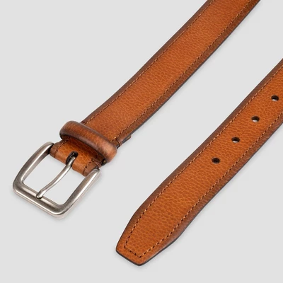 Men's Leather Belt With Stitch - Goodfellow & Co™ Tan 4 Men's Leather Belt With Stitch - Goodfellow & Co™ Tan - Image 2