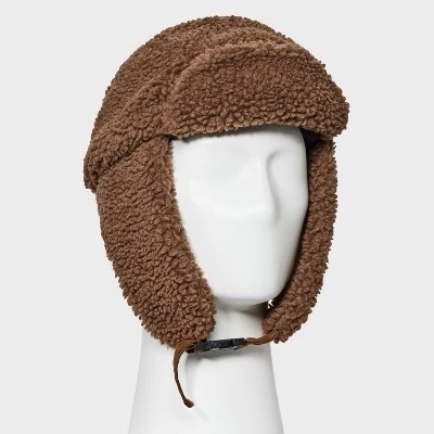Men's Polyester All Over Faux Shearling Trapper Hat - Goodfellow & Co™ Brown 3 Men's Polyester All Over Faux Shearling Trapper Hat - Goodfellow & Co™ Brown