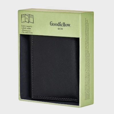 Men's RFID Trifold Wallet - Goodfellow & Co™ Black 3 Men's RFID Trifold Wallet - Goodfellow & Co™ Black