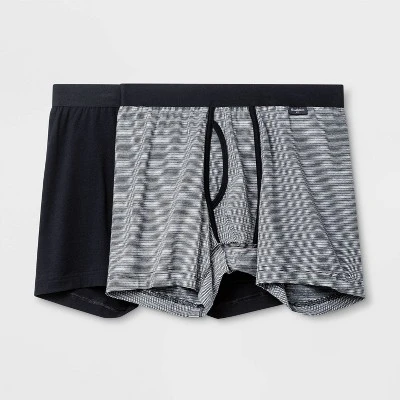 Men's Striped 2pk Boxer Briefs - Goodfellow & Co™ Black/Gray 4 Men's Striped 2pk Boxer Briefs - Goodfellow & Co™ Black/Gray - Image 2