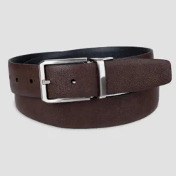 Men's Feather Edge Reversible Non Stretch Belt - Goodfellow & Co™ Black
