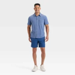 Men's Short Sleeve Slub Button-Down Shirt - Goodfellow & Co™ -Men Fashion GUEST 8a9dd9ae 6c0b 4a1b b454 1792139e7c66