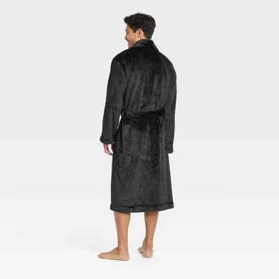 Men's Regular Fit Plush Robe - Goodfellow & Co™ Black S/M 3 Men's Regular Fit Plush Robe - Goodfellow & Co™ Black S/M