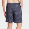 Men's 9" Leaf Printed Hybrid Swim Shorts - Goodfellow & Co™ Dark Gray