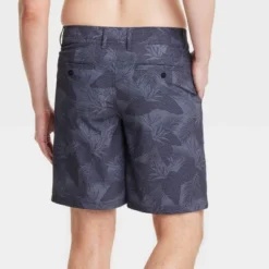 Men's 9" Leaf Printed Hybrid Swim Shorts - Goodfellow & Co™ Dark Gray