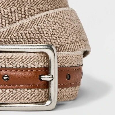 Men's Solid Stretch Belt - Goodfellow & Co™ Khaki 4 Men's Solid Stretch Belt - Goodfellow & Co™ Khaki - Image 2