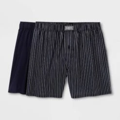 Men's Striped Woven 2pk Boxer - Goodfellow & Co™ Navy 5 Men's Striped Woven 2pk Boxer - Goodfellow & Co™ Navy -Men Fashion GUEST 9b3c3597 9ace 4702 97b9 9e9aae14903a