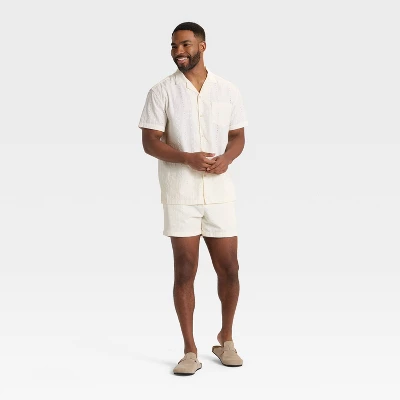 Men's 5" Elevated Pull-On Shorts - Goodfellow & Co™ Off-White 4 Men's 5" Elevated Pull-On Shorts - Goodfellow & Co™ Off-White - Image 2