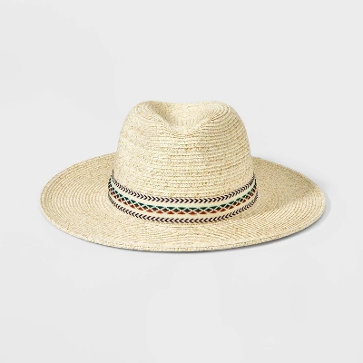 Men's Light Marled Panama Hat With Embroidered Band - Goodfellow & Co™ Cream 3 Men's Light Marled Panama Hat With Embroidered Band - Goodfellow & Co™ Cream