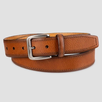 Men's Leather Belt With Stitch - Goodfellow & Co™ Tan 7 Men's Leather Belt With Stitch - Goodfellow & Co™ Tan - Image 5