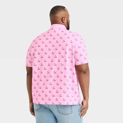 Men's Big & Tall Short Sleeve Performance Polo Shirt - Goodfellow & Co™ Pink MT 3 Men's Big & Tall Short Sleeve Performance Polo Shirt - Goodfellow & Co™ Pink MT