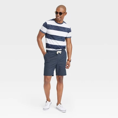 Men's 8" Everyday Relaxed Fit Pull-On Shorts - Goodfellow & Co™ Navy Blue 4 Men's 8" Everyday Relaxed Fit Pull-On Shorts - Goodfellow & Co™ Navy Blue - Image 2