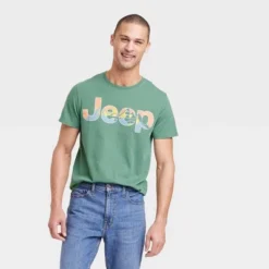 Men's Regular Fit Jeep Short Sleeve T-Shirt - Goodfellow & Co™ Green -Men Fashion GUEST c8216e14 70f6 44d1 8407 0a83eff721da