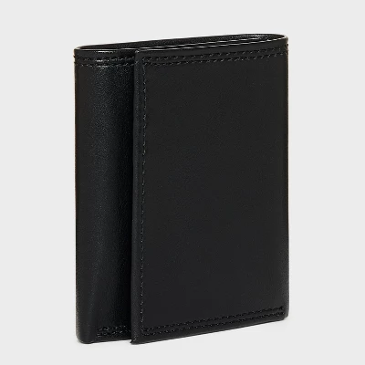 Men's RFID Trifold Wallet - Goodfellow & Co™ Black 4 Men's RFID Trifold Wallet - Goodfellow & Co™ Black - Image 2