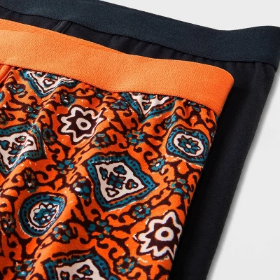 Men's Medallion Print Boxer Briefs 2pk - Goodfellow & Co™ Orange 5 Men's Medallion Print Boxer Briefs 2pk - Goodfellow & Co™ Orange - Image 3