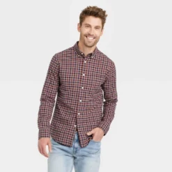 Men's Slim Fit Every Wear Long Sleeve Button-Down Shirt - Goodfellow & Co™ -Men Fashion GUEST d6767bb1 aecb 4e8a 87db 0d1b965562c0