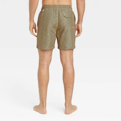 Men's 7" Geometric Print Swim Shorts - Goodfellow & Co™ Gold 3 Men's 7" Geometric Print Swim Shorts - Goodfellow & Co™ Gold