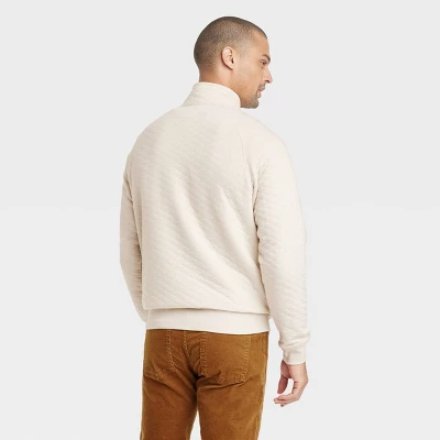 Men's Quilted Snap Pullover Sweatshirt - Goodfellow & Co™ 3 Men's Quilted Snap Pullover Sweatshirt - Goodfellow & Co™