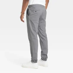 Men's Regular Fit Tapered Jogger Pants - Goodfellow & Co™ Dark Gray