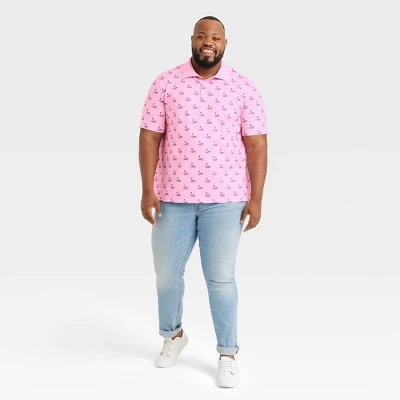 Men's Big & Tall Short Sleeve Performance Polo Shirt - Goodfellow & Co™ Pink MT 4 Men's Big & Tall Short Sleeve Performance Polo Shirt - Goodfellow & Co™ Pink MT - Image 2