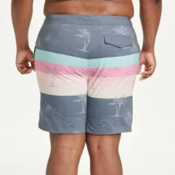 Men's Big & Tall 10" Overlay Island Swim Shorts - Goodfellow & Co™ Navy Blue