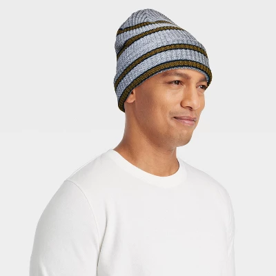 Men's Retro Striped Beanie - Goodfellow & Co™ Gray 3 Men's Retro Striped Beanie - Goodfellow & Co™ Gray
