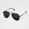 Men's Aviator Metal Sunglasses - Goodfellow & Co™ Black: Spring-Hinged Temple, Full Rim, Maximum UV Protection 1 Men's Aviator Metal Sunglasses - Goodfellow & Co™ Black: Spring-Hinged Temple, Full Rim, Maximum UV Protection -Men Fashion GUEST f3455283 0e8f 42db aba9 54f1aafbbafc