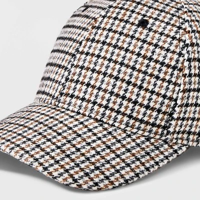 Men's Houndstooth Baseball Hat - Goodfellow & Co™ Brown 5 Men's Houndstooth Baseball Hat - Goodfellow & Co™ Brown - Image 3